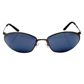 Matrix Neo Sunglasses men Metal Wire Frame Anti UV400 (Gray, Gray)