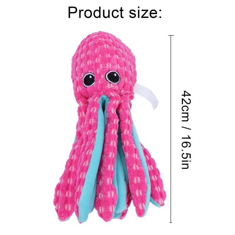 Pet Corduroy Octopus Vocal Toy Puppy Biting Training Toy for