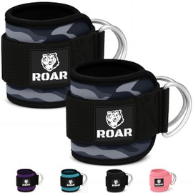 Roar® - Foot Straps Cable Pull, Foot Cuffs Cable Pull, Set of 2 for Cable Pull, Foot Loop, Foot Cuffs, Kickbacks Loop, Fitness Cable Pull, Accessories Power Station