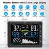 Urageuxy Wireless Weather Station with Indoor Outdoor Thermometer, Atomic Clock,