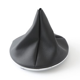 Manual Shift Lever Headphone + Chrome Bezel Internal and External Frame Compatible with Fiat 500 2007> Black Stitching Complete Set Car Replacement