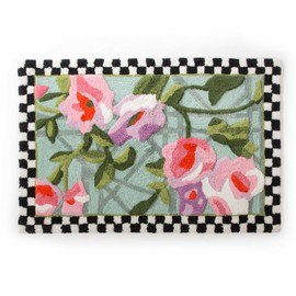 MACKENZIE-CHILDS Bath Rug, Bath Mat for Bathroom Use, Cotton Rug, Chelsea Garden