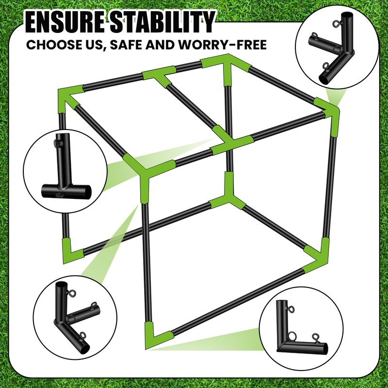 Blulu 10 Pieces 1'' Golf Frame Corner Kit DIY Canopy