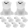 Operitacx Pack of 40 Polar Bear Erasers, Pencil Erasers, Animal