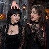 4 Pcs Halloween Black Braided Wig Accessories, Goth Black Costume