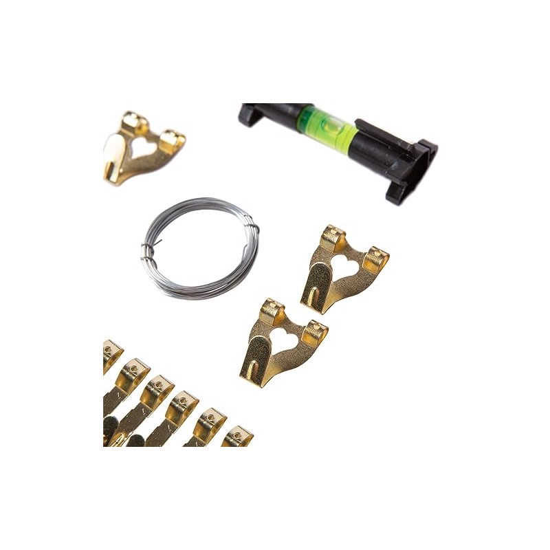 1x Brass Metal Picture Hanging Kit - Photo Frame Canvas