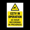CCTV in operation 24hr recording Plastic Sign with 4 Pre-Drilled
