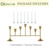 Bud Vases with Candle Holders: Glasseam 7Pcs Small Vase &
