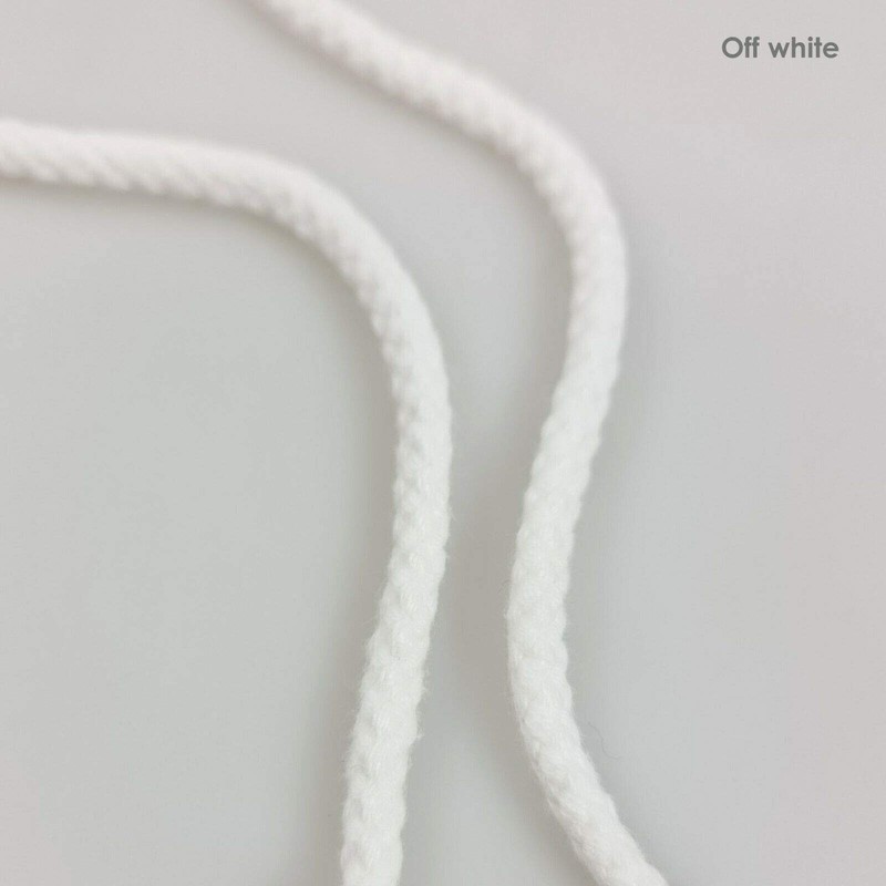 Neotrims Hoodie Drawstring Cotton Cord,6mm Round with Metal Toggle Ends,Stoppers.Lacing