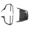 3pcs Steering Wheel Trim Kit Carbon Fiber Color ABS Frame