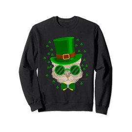 St Patricks Day Funny Cat My Lucky Charm Women's Girls Men Sweatshirt