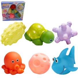 Pelota de Agarre para Bebe,6 Piezas Pelotas para Bebé Sensoriales,Pelota Sensorial Táctil,Adecuadas para el Entrenamiento Sensorial y Táctil, Pelota de Agarre de Reconocimiento de Color(6 Piezas)