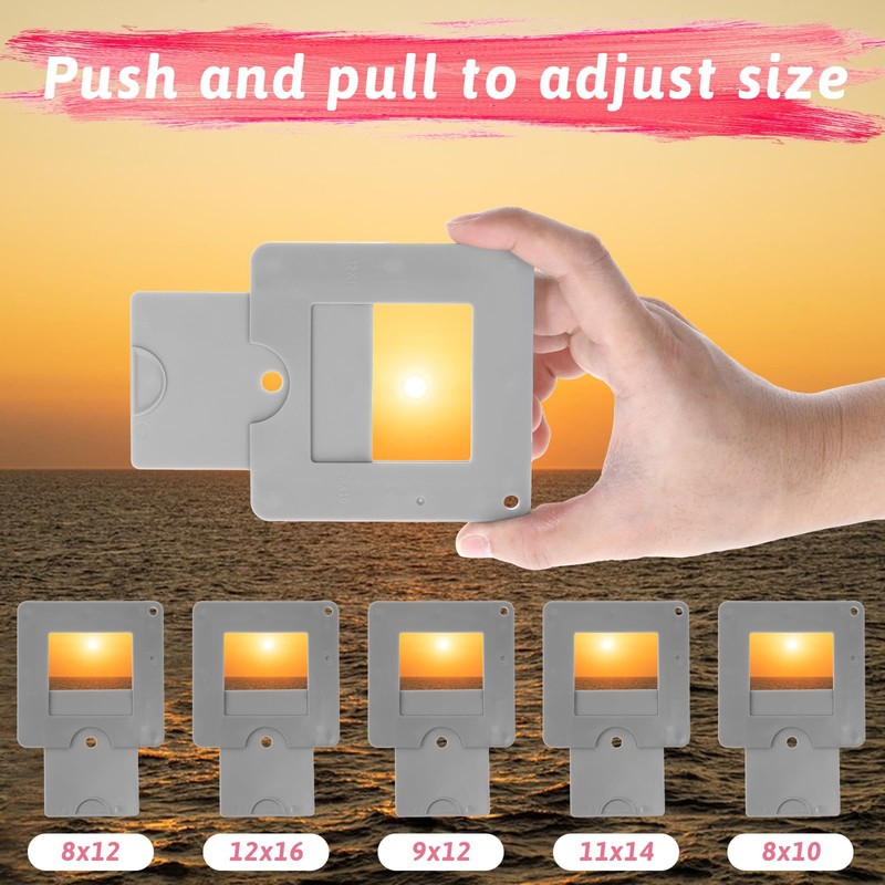 HKYLRAT View Catcher, 3.5x3.5 Inch Sliding View Finder Portable Photography