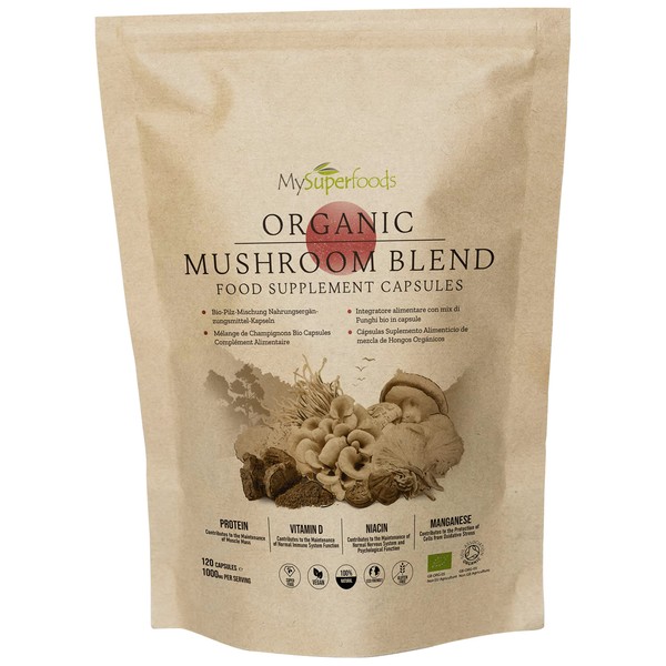 Mushroom Complex Capsules | Organic | 1000mg per Serving |