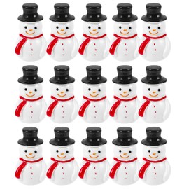 Cabilock 20pcs Mini Snowman Statue Ornament, Christmas Snowman Crafts Bulk Xmas Tree Decor Miniature Christmas Figures Snowman Figurines Micro Landscape Decorations for Xmas Party Supplies