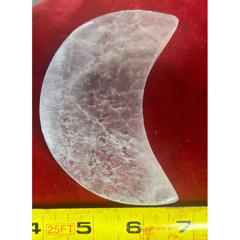 4” Selenite Charging Plate Moon Shaped