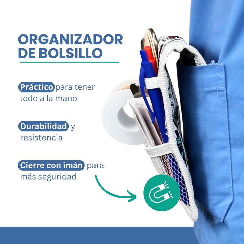 ErenBros® Nurse Pocket Holder with Magnet Organizer Pocket Desk Accessories