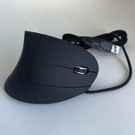 spoojie 2.4G USB Wired Vertical Ergonomic Optical Mouse, 800/1200/1600 DPI, 6 Buttons for Laptop, PC,Desktop, MacBook