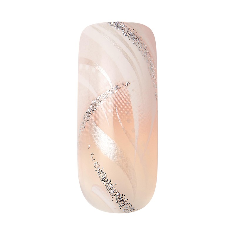Gold Finger False Nails Gel Glam Design Full Cover Fake