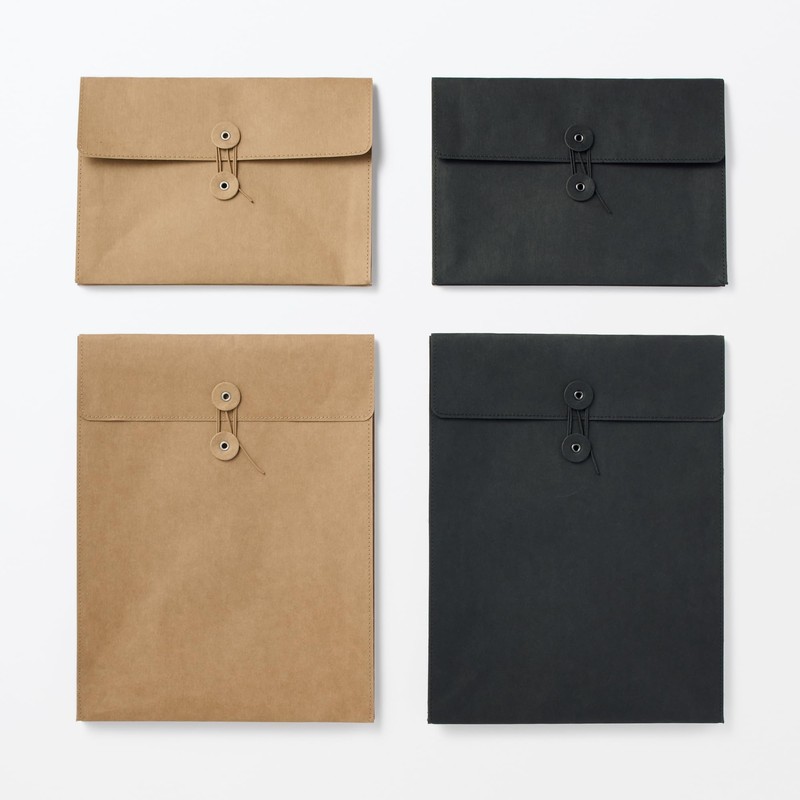 Muji Jeans Label Document Case with Ball String for A4