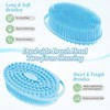 Juego Guantes Baño Suaves Exfoliantes Silicona Espalda Cuerpo Cabezal Cepillo