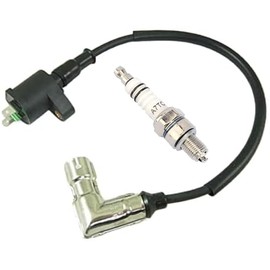 MRS TAOTAO IGNITION COIL with METAL HOUSING HEAD PLUG CAP for TAOTAO 90cc 110cc 125cc 150cc 200cc 250cc ATV QUAD DIRT BIKE GO-KART + SPARK PLUG