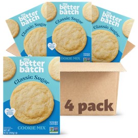 My Better Batch Classic Sugar Cookie Mix, Gourmet Baking Mix for Homemade Taste, 4 Pack (Makes 64 Cookies Total)