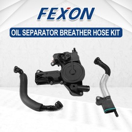 PCV Crankcase Vent Valve Breather Hose Kit Oil Separator Compatible with A3 A4 A5 Q5 TT VW Beetle CC Jetta Passat Seat Skoda Replaces 06H103495 06H103495B