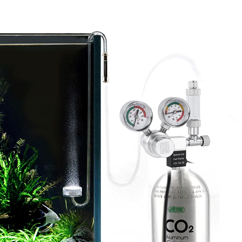 Aquarium CO2 Regulator CO2 Cylinder Pressure Reducing Regulator with Solenoid