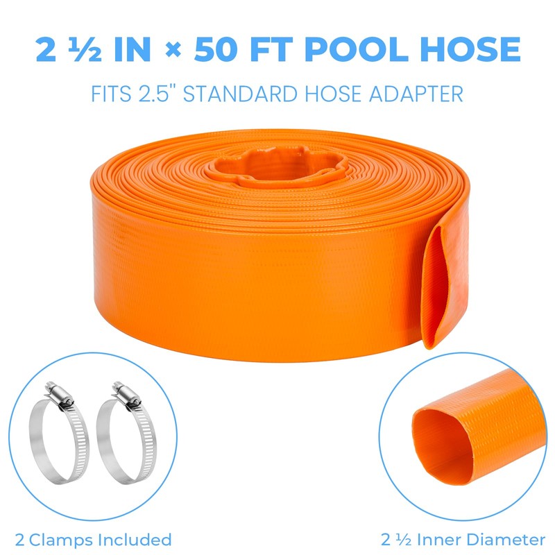 Pool Backwash Hose 3" x 50 FT - Heavy Duty