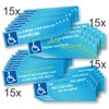 Disabled Parking Stickers - Assorted Designs - Pack of 60