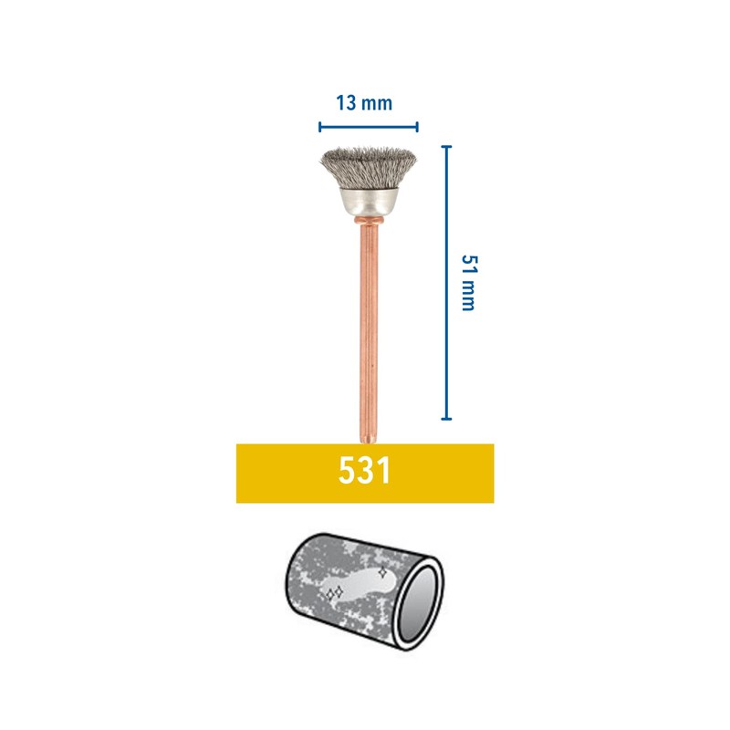 Dremel 531 Stainless Steel Brush Accessory Set, 2 Brushes (13