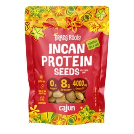 Brass Roots Organic Incan Protein Seeds - Cajun - 10 oz, High Protein, School Safe, Nut Free, High Omega 3, Supports Gut Health, Good Source of Fiber, Shark Tank