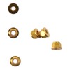 Hex Self Lock Nuts 10 PCS Aluminum Alloy Smooth Gold