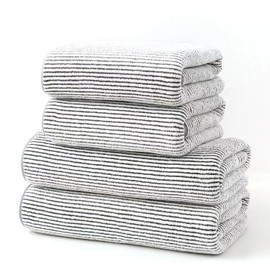Juegos de Toallas de baño Premium, Extra absorbentes de Secado rápido y Felpa, 2 Toallas de baño, 2 toallitas, Toallas 100 algodón for baño(A)        