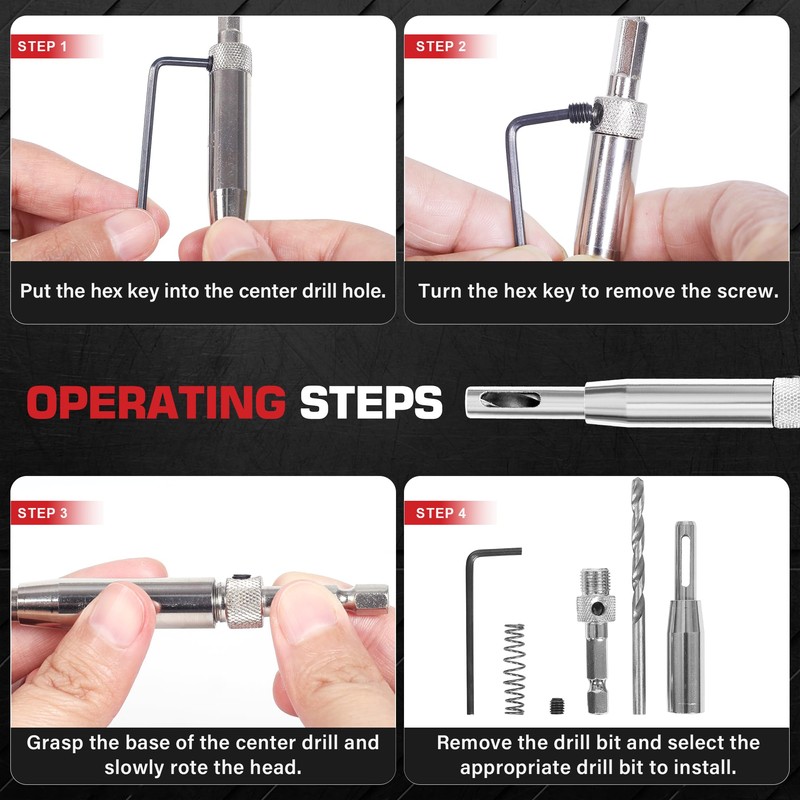 AIMLENTOOL 17pcs VIX Bits Self Centering Drill Bit Set, 1/4"