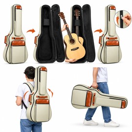 Padded Guitar Gig Bag – Water-Resistant Oxford Carry Case with Backpack Straps & Storage Pocket