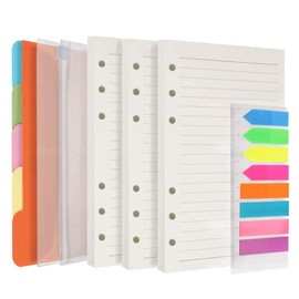 A6 Ring Binder Notebook Budget Planner Binder Money Saving Cash Organiser Loose Leaf Notebook with 8 Binder Envelopes + 12 Budget Sheets + 45 Paper + 14 Month Planner + 5 Dividers + Stickers