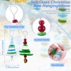 Arrowbash 6 Pcs Sea Glass Christmas Tree Ornaments Sea Crystal