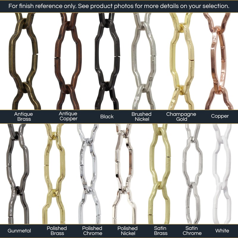 RCH Hardware CH-S50-16-AB-3 Steel Basket Chain, Antique Brass (3 Feet)