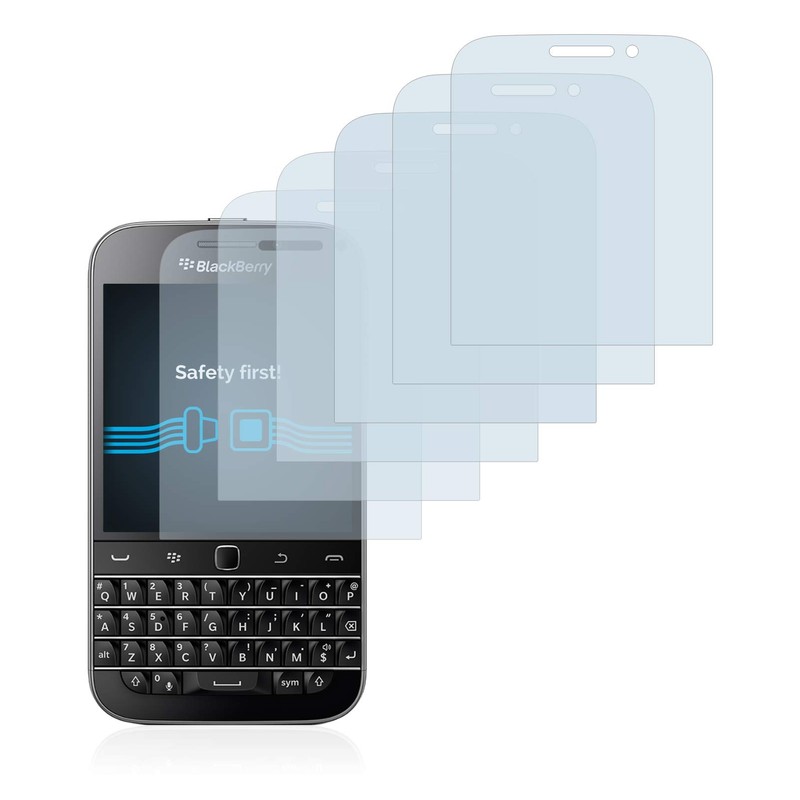 Savvies 6 Pack Screen Protector compatible with Blackberry Classic Q20