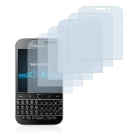 Savvies 6 Pack Screen Protector compatible with Blackberry Classic Q20 Protection Film Clear