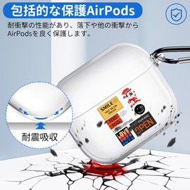 AirPods 4 Case, 2024 Model; Stylish, Cute, 4th Generation Case, Korea, Funny, Stickers, Label Type, Logo, Funny, Clear, Popular, Stylish, Cute, TPU Air Pods 4 Case, Carabiner Included, Lost