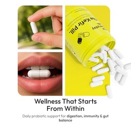 The Everyday Lab The Kefir Pill | Probiótico de Kéfir en Cápsulas | 12 Mil Millones UFC | 8 Cepas Vivas | Cápsulas de Liberación Retardada | Suplement