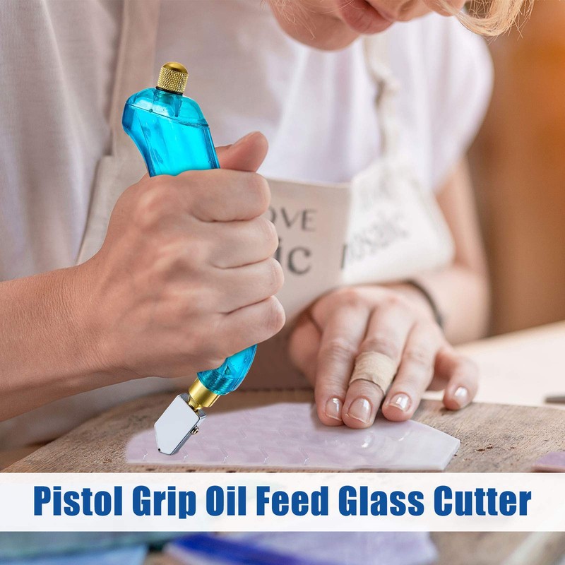 3 Pieces Pistol Grip Oil Feed Glass Cutter Stained Glass