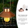 Solar Hanging Light Decorative Iron Frame LED Outdoor Retro Lantern