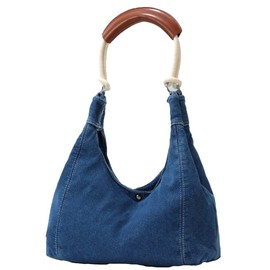 Denim Tote Bag Large Capacity Jean Purses for Women Handbags Soft Shoulder Ladies Purses 2025