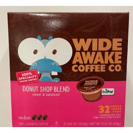Wide Awake Coffee Co Donut Shop Blend 32 Single Serve Pods