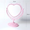 UUYYEO Heart Shaped Cosmetic Mirror Tabletop Vanity Makeup Mirror Swivel