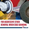 Weiler 51132 5"" Tiger Paw Abrasive Flap Disc, Conical (Ty29),